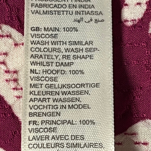 Fat Face Aster Wallpaper Button Front Floral Midi Dress Size 6 - Picture 8 of 8